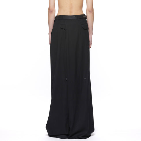 JULIUS 917PAM4 Black / Over Wrapping Trousers